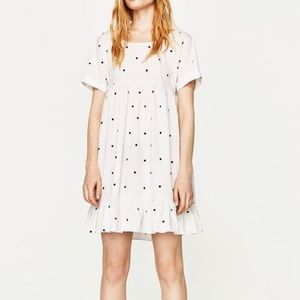 Zara Trafaluc babydoll polka dot dress